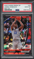 2020 Panini Prizm Draft Picks Red Ice James Wiseman ROOKIE #42 PSA