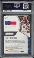 2020 Panini Prizm Draft Picks Red Ice James Wiseman ROOKIE #42 PSA