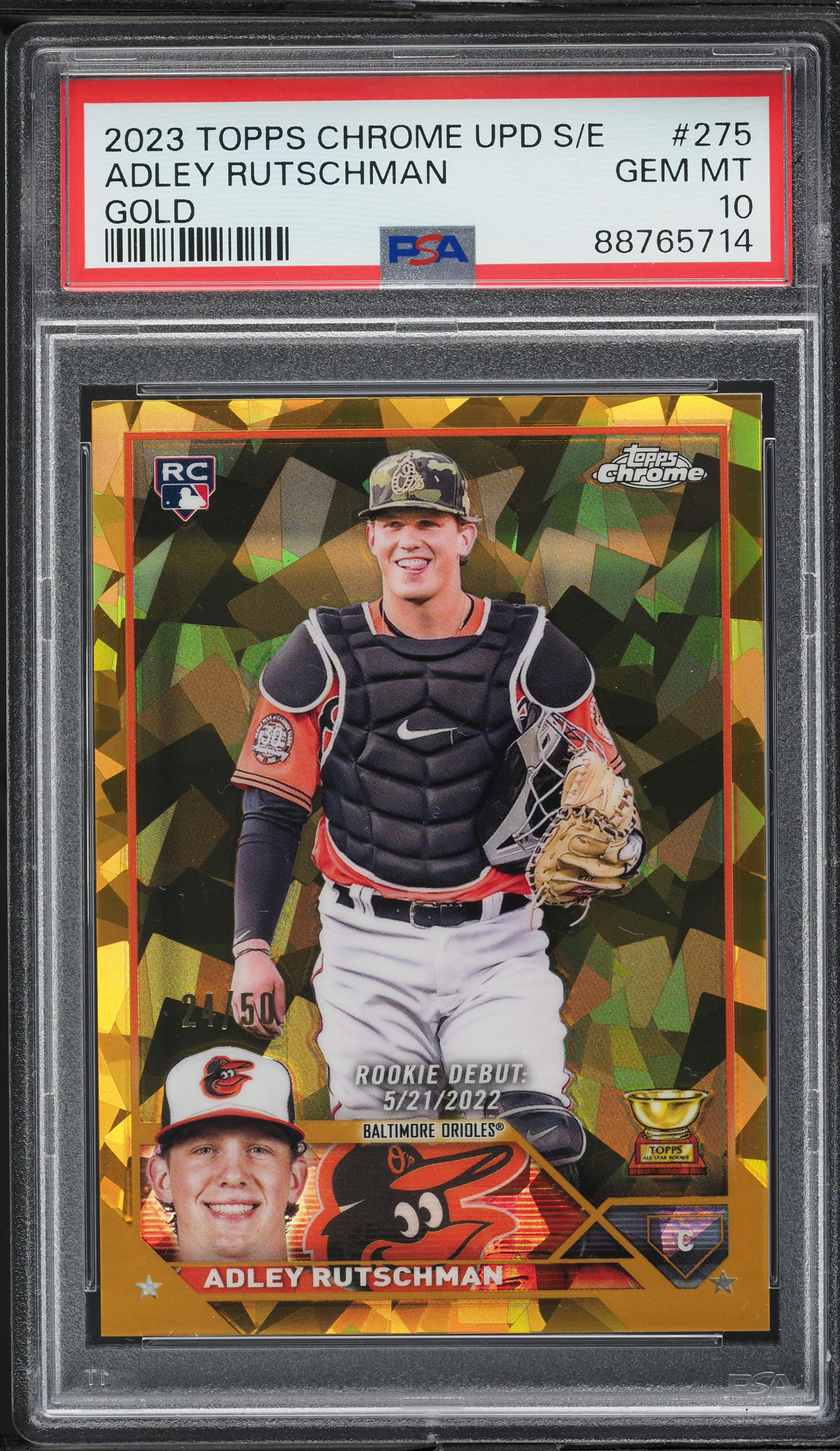 2023 Topps Chrome Update Sapphire Edition Gold Adley Rutschman