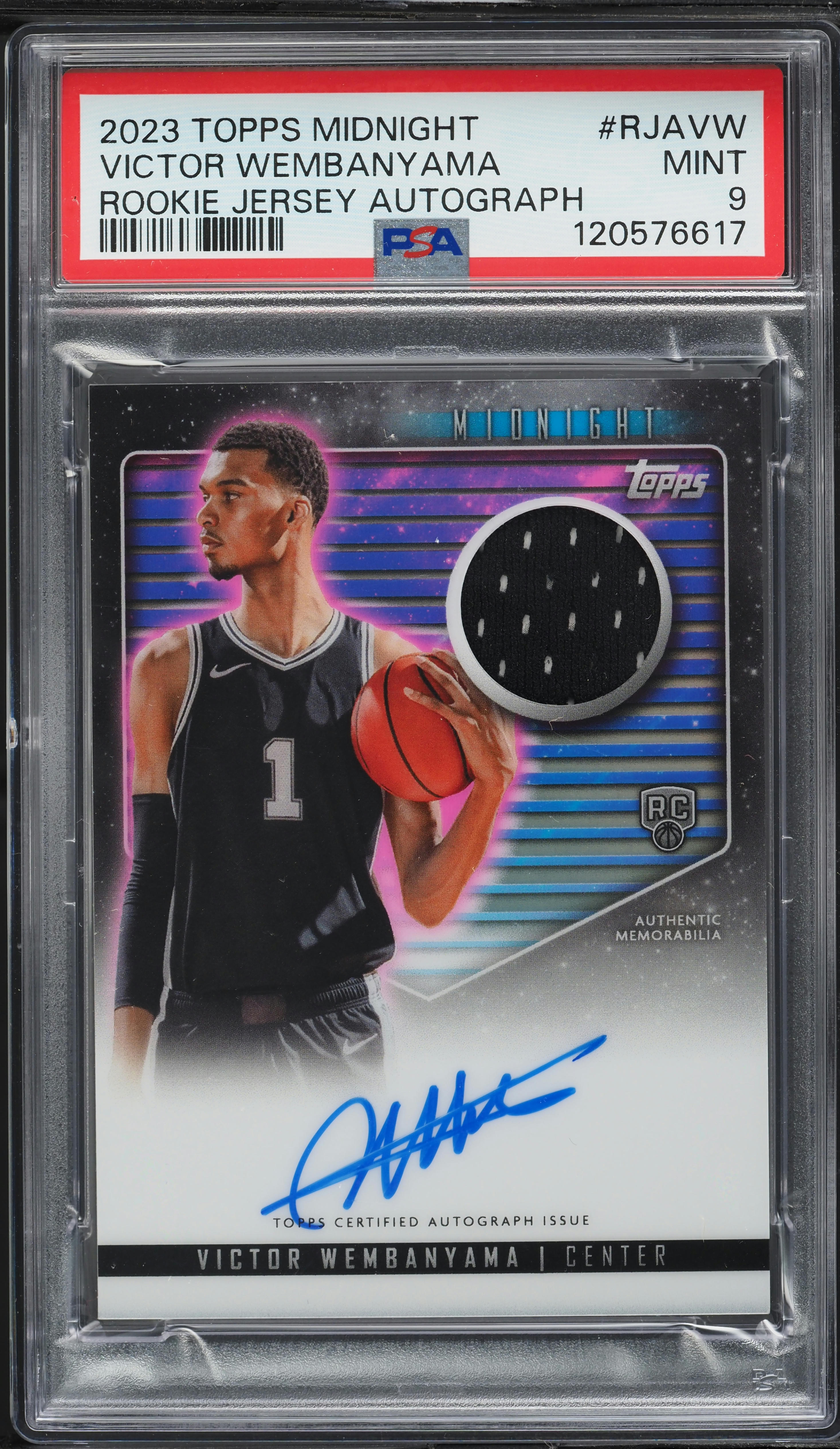 2023 Topps Midnight Victor Wembanyama ROOKIE PATCH AUTO #RJA-VW