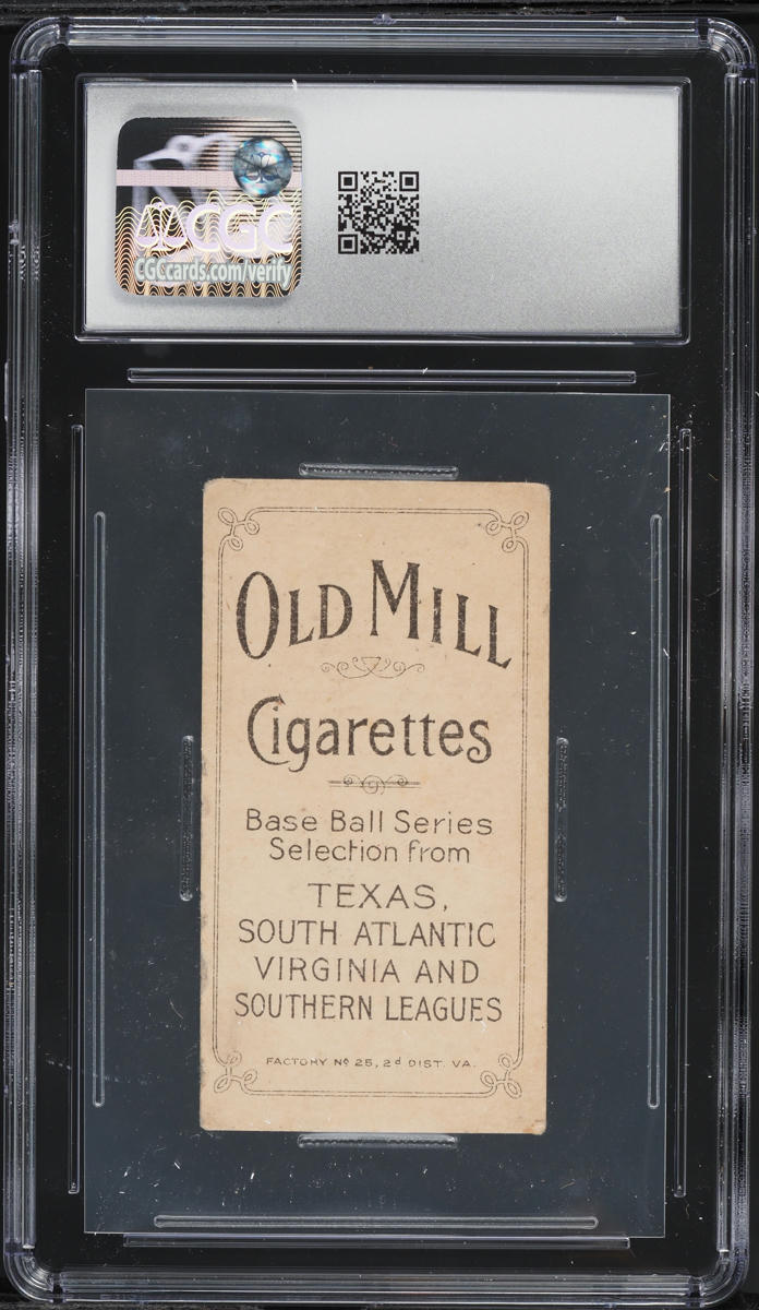 1909-11 T206 Pat McCauley SOUTHERN LEAGUER, OLD MILL CGC 3.5 VG+