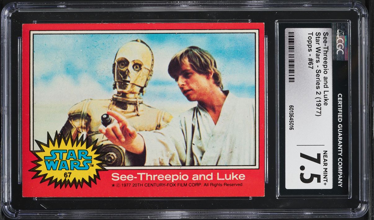 1977 Topps Star Wars See-Threepio And Luke #67 CGC 7.5 NRMT+