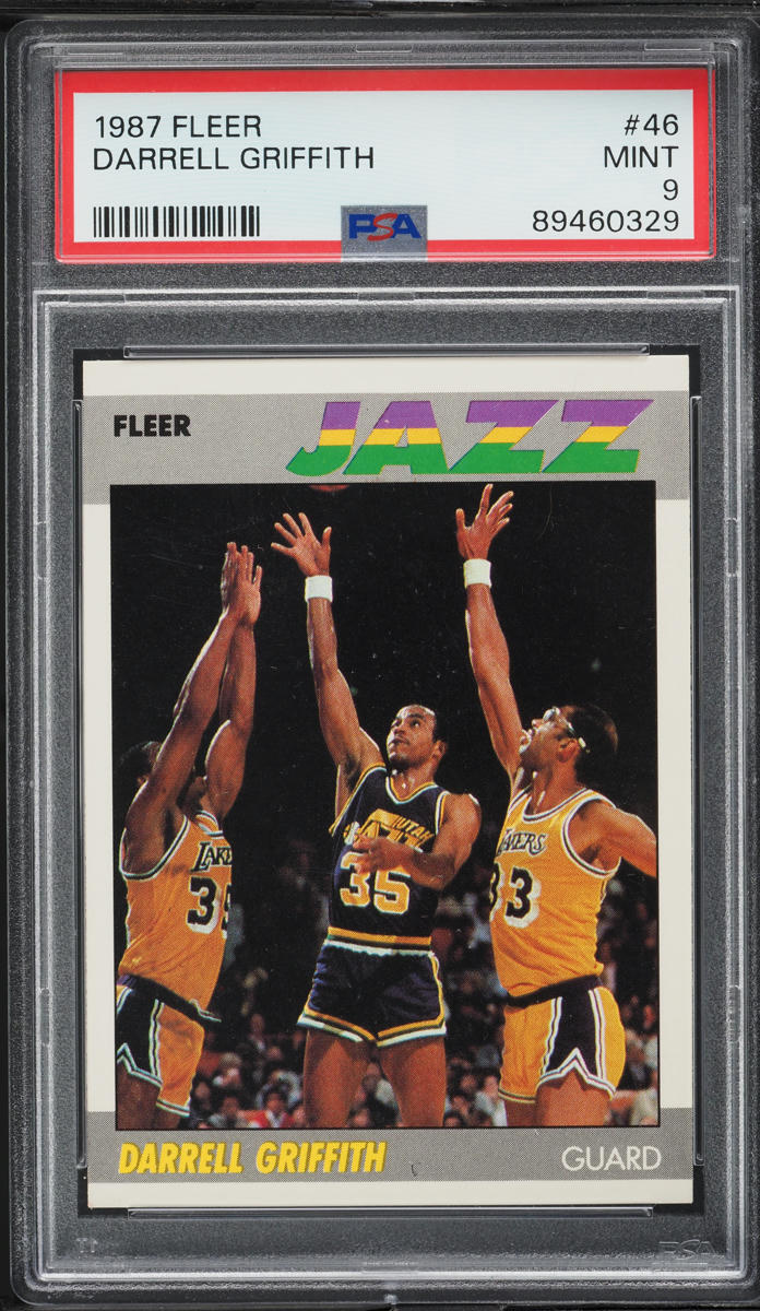 1987 Fleer Basketball Darrell Griffith #46 PSA 9 MINT