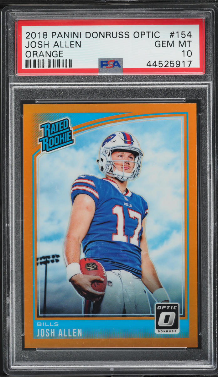2018 Donruss Optic Orange Josh Allen ROOKIE /199 #154 PSA 10 GEM MINT
