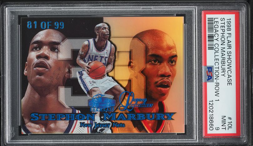 1998 Flair Showcase Legacy Collection Row 1 Stephon Marbury /99