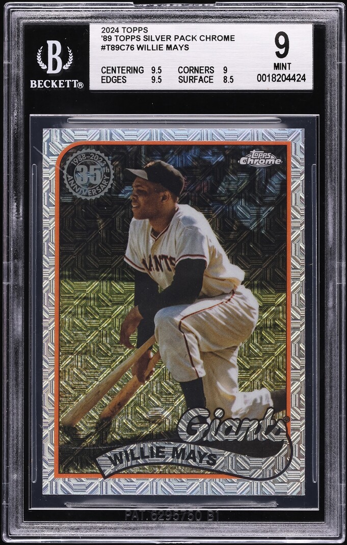 2024 Topps Chrome '89 Silver Pack Willie Mays #T89C-76 BGS 9 MINT