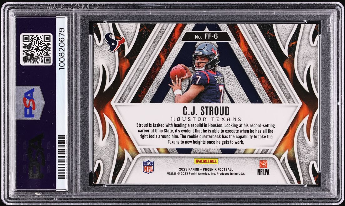 2023 Panini Phoenix Fire Forged C.J. Stroud ROOKIE #FF-6 PSA 9 MINT