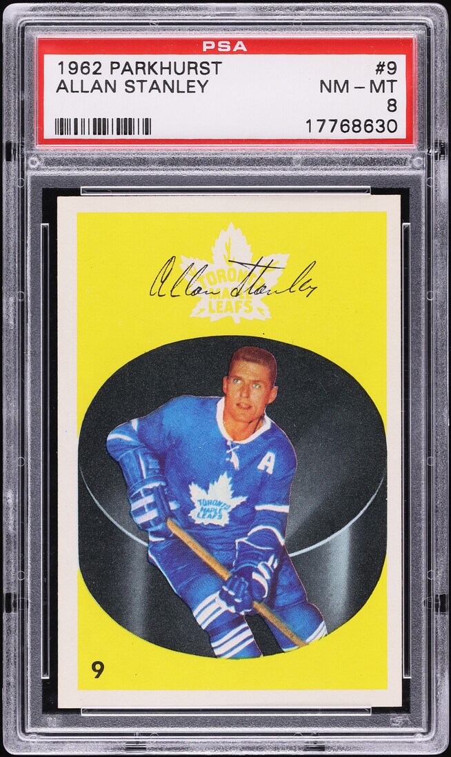1962 Parkhurst Allan Stanley #9 PSA 8 NM-MT