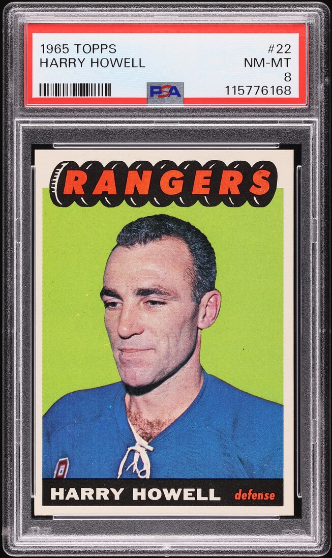 1965 Topps Hockey Harry Howell #22 PSA 8 NM-MT