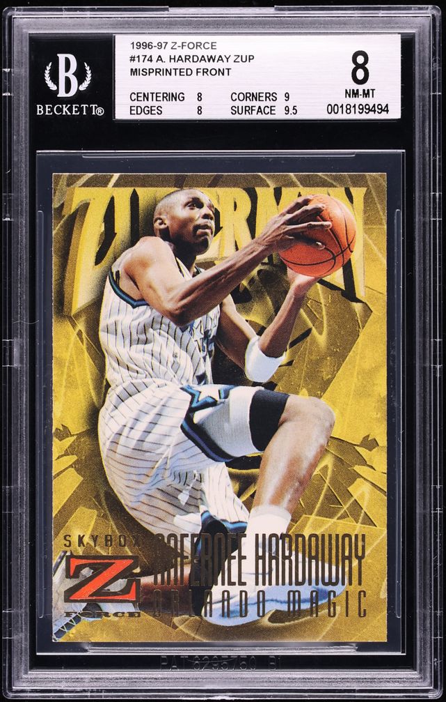 1996 Skybox Z-Force Anfernee Hardaway #174 BGS 8 NM-MT on Fanatics