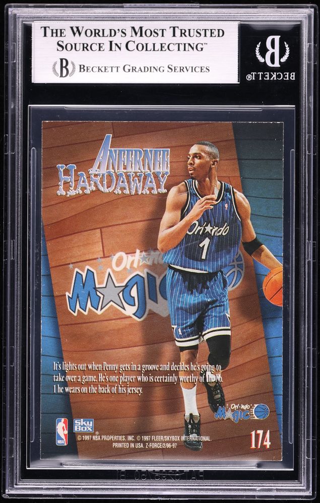 1996 Skybox Z-Force Anfernee Hardaway #174 BGS 8 NM-MT on Fanatics