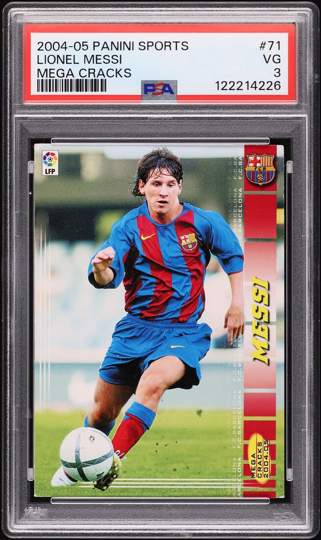 2004 Panini Sports Mega Cracks La Liga Lionel Messi ROOKIE #71 PSA 3 VG