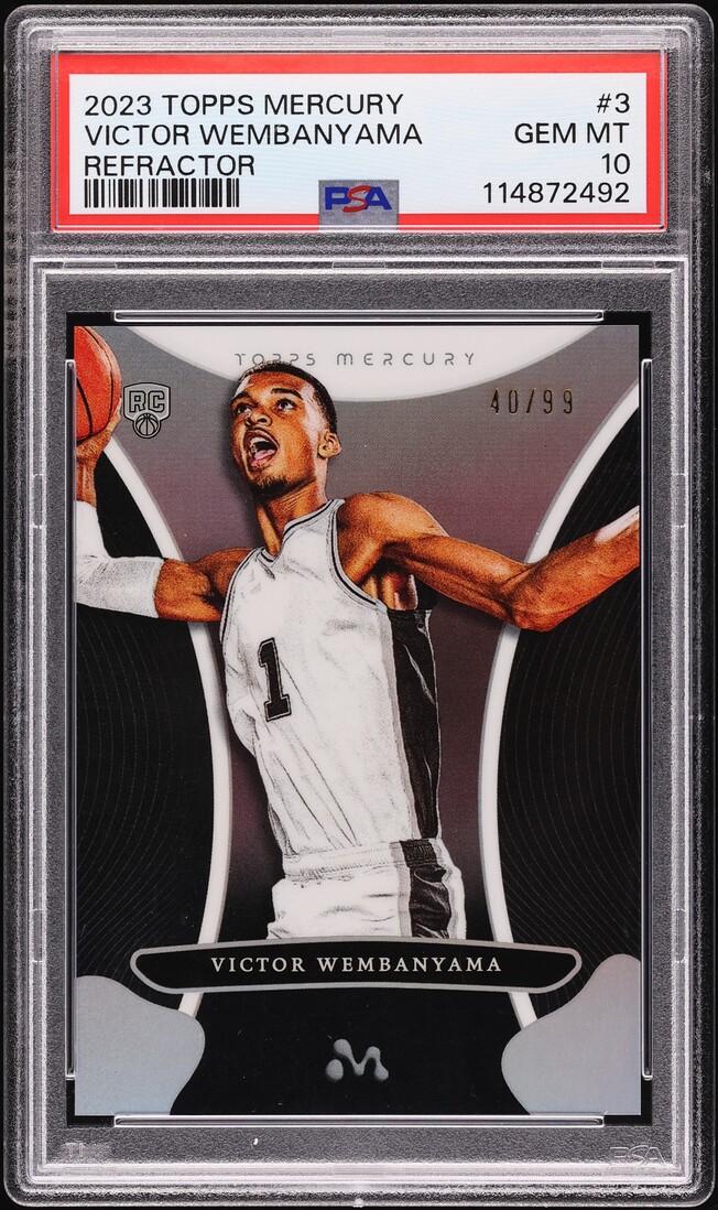 2023 Topps Mercury Refractor Victor Wembanyama ROOKIE /99 #3 PSA 10 GEM MINT