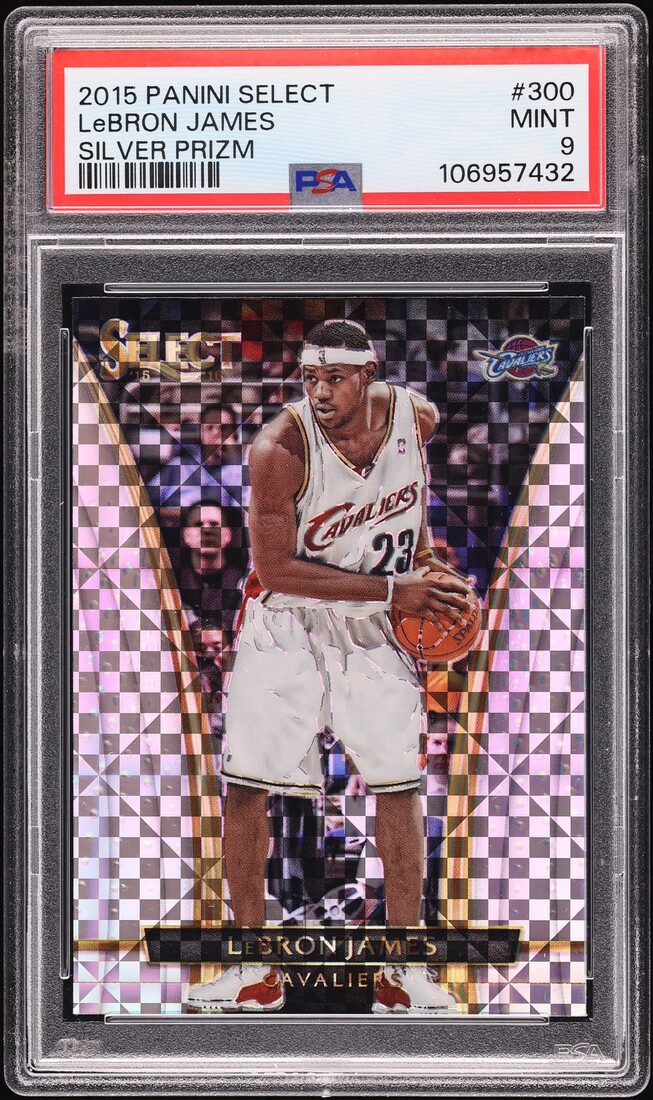 2015 Select Silver Prizm LeBron James #300 PSA 9 MINT on Fanatics