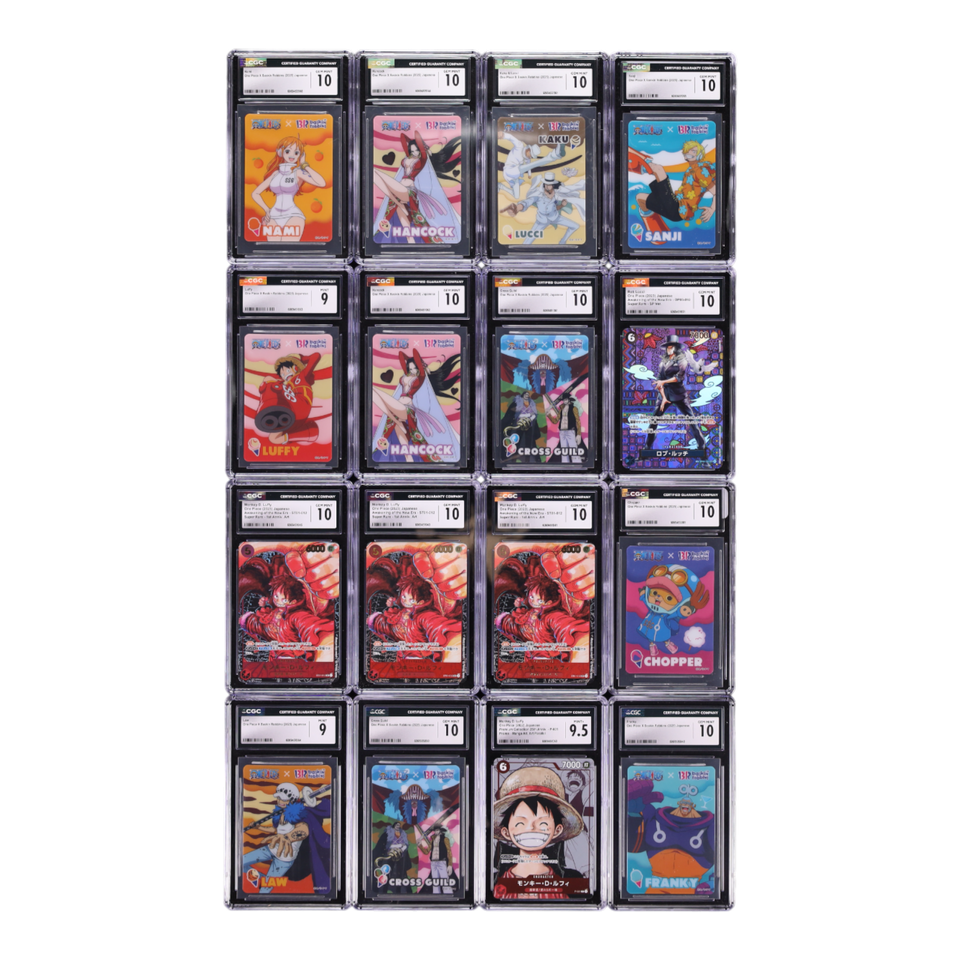 Lot(31) One Piece Japanese X Baskin Robbins Promo Cards CGC 9-10