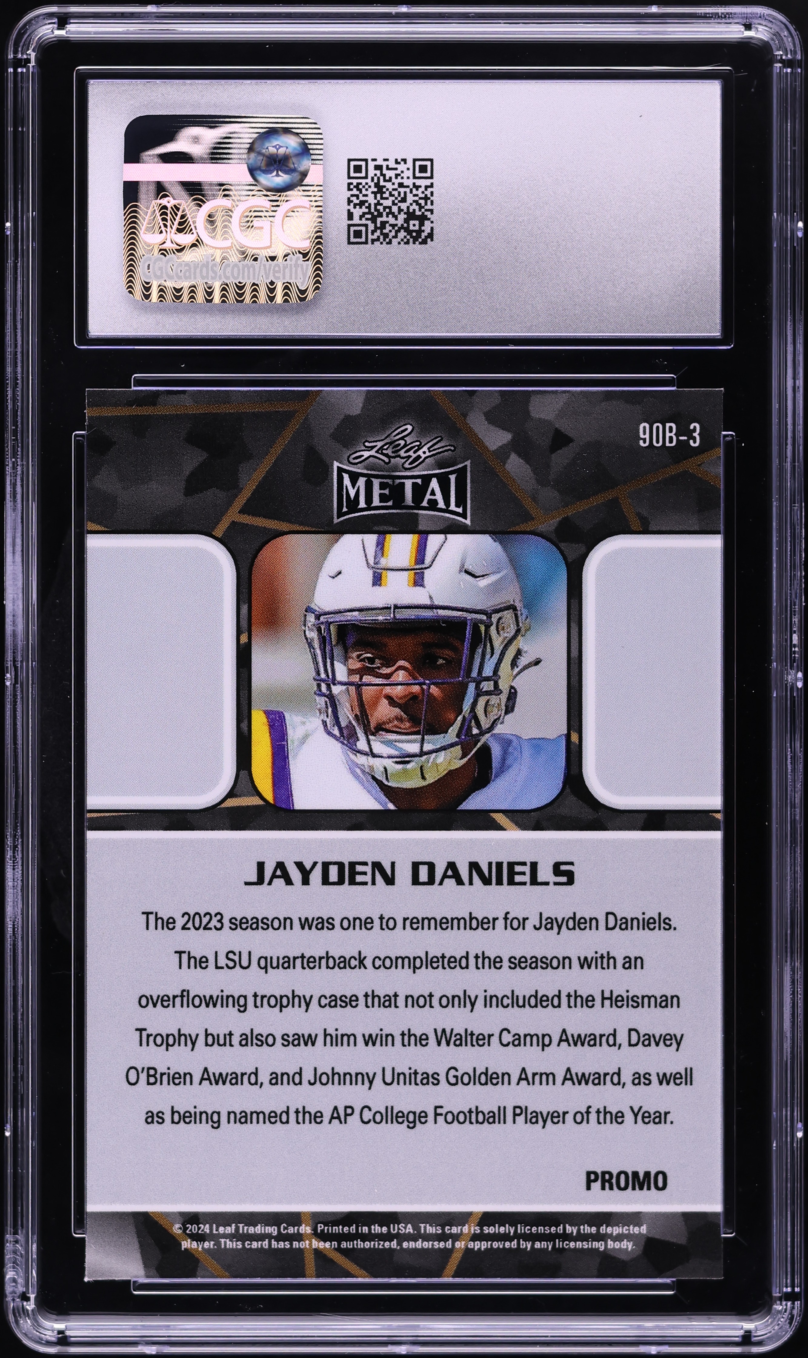 2024 Leaf Collective Promo '90 Leaf Light Blue Shimmer Jayden