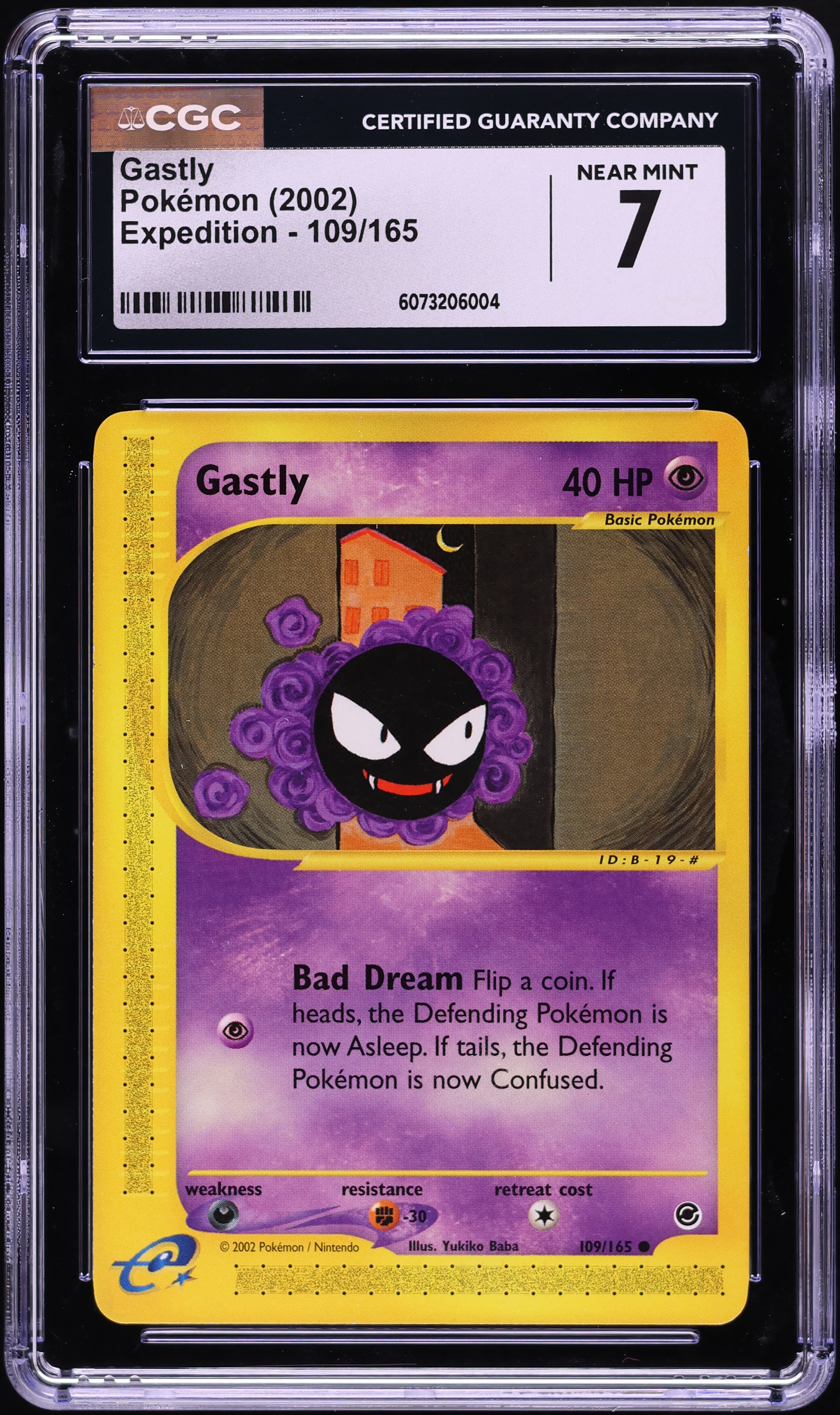 old gastly pokemon card 2002 Pokemon Expedition Gastly #109 CGC 7 NRMT