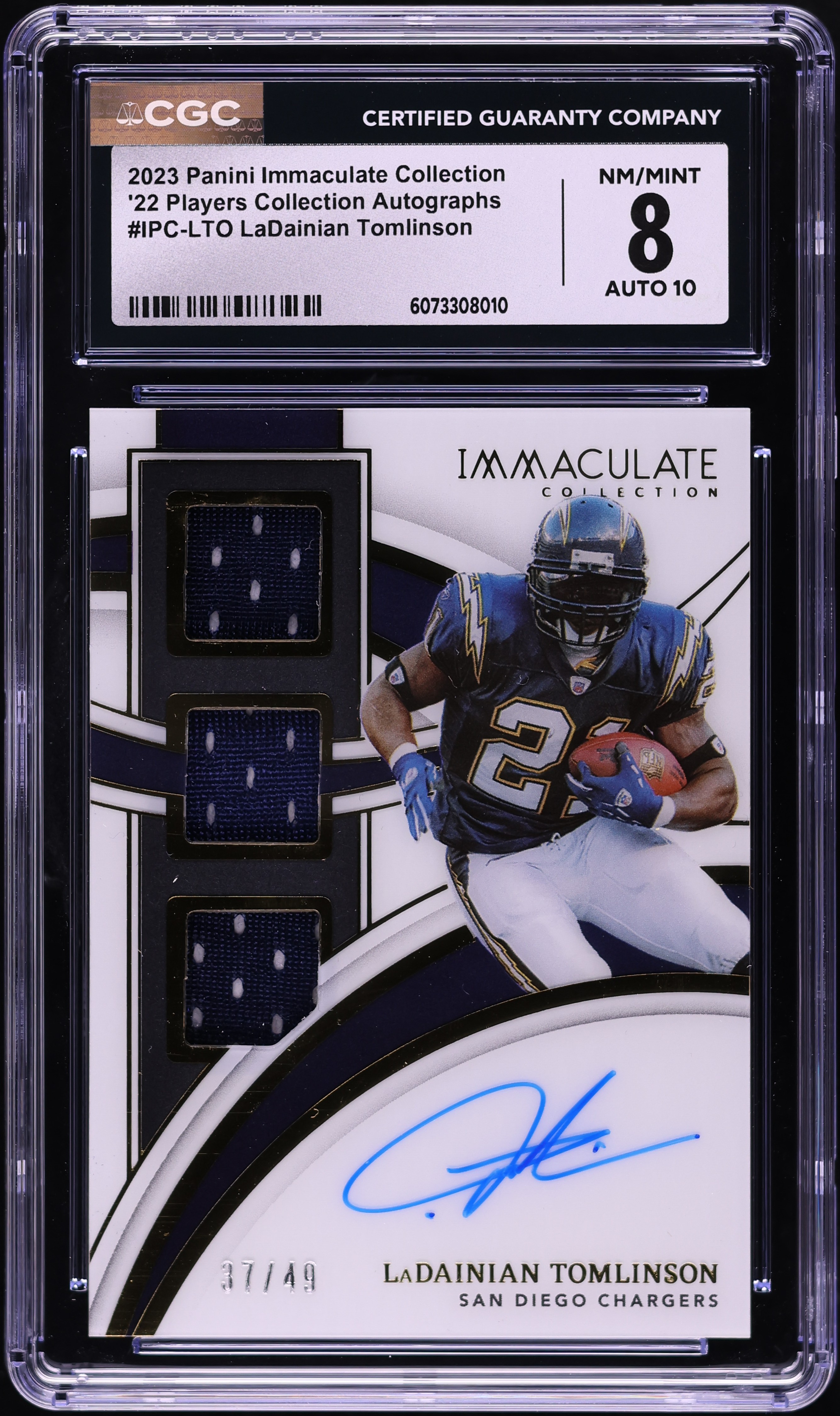2023 Immaculate Collection '22 LaDainian Tomlinson PATCH AUTO /49