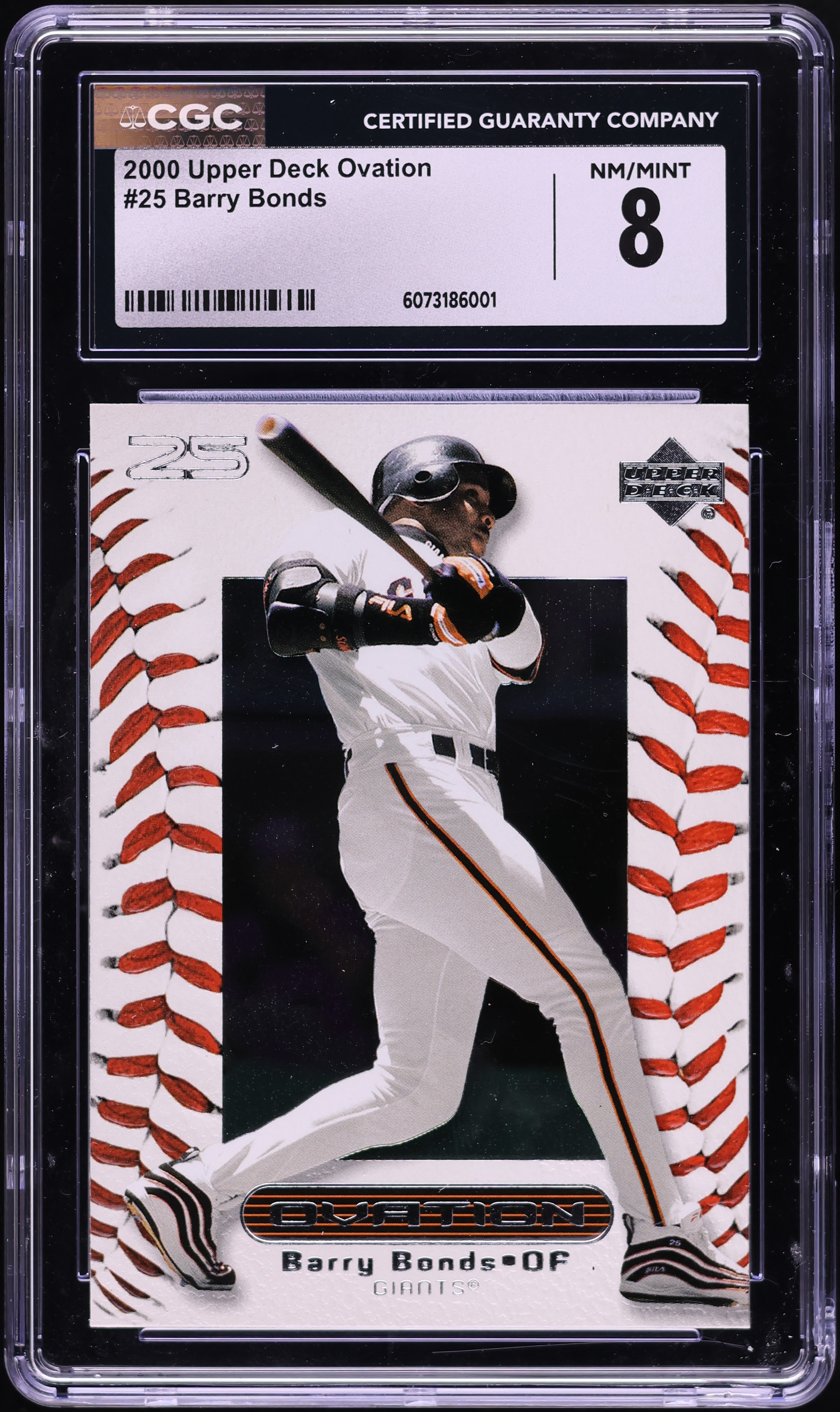2000 Upper Deck Ovation Barry Bonds #25 CGC 8 NM-MT on Fanatics