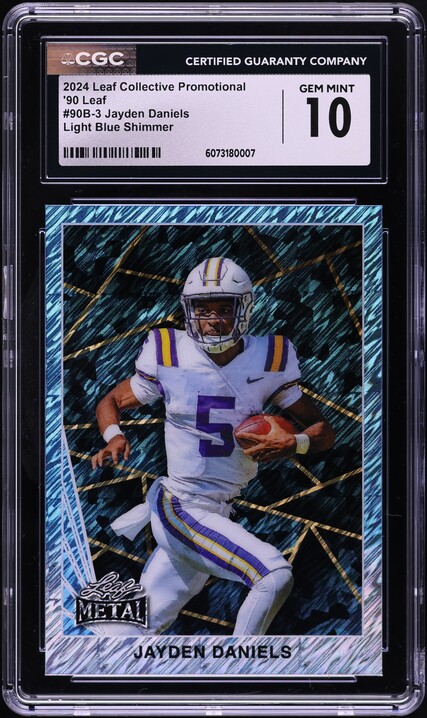 2024 Leaf Collective Promo '90 Leaf Light Blue Shimmer Jayden