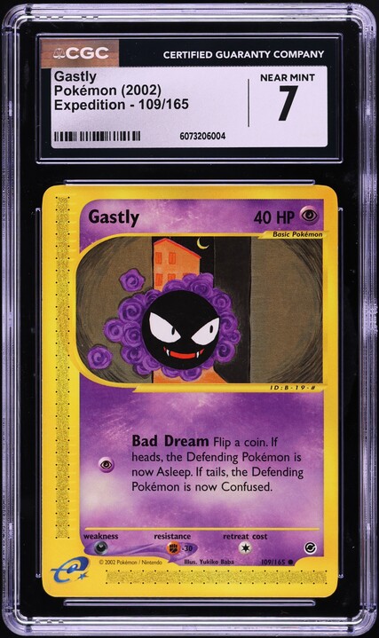 old gastly pokemon card 2002 Pokemon Expedition Gastly #109 CGC 7 NRMT on Fanatics Collect