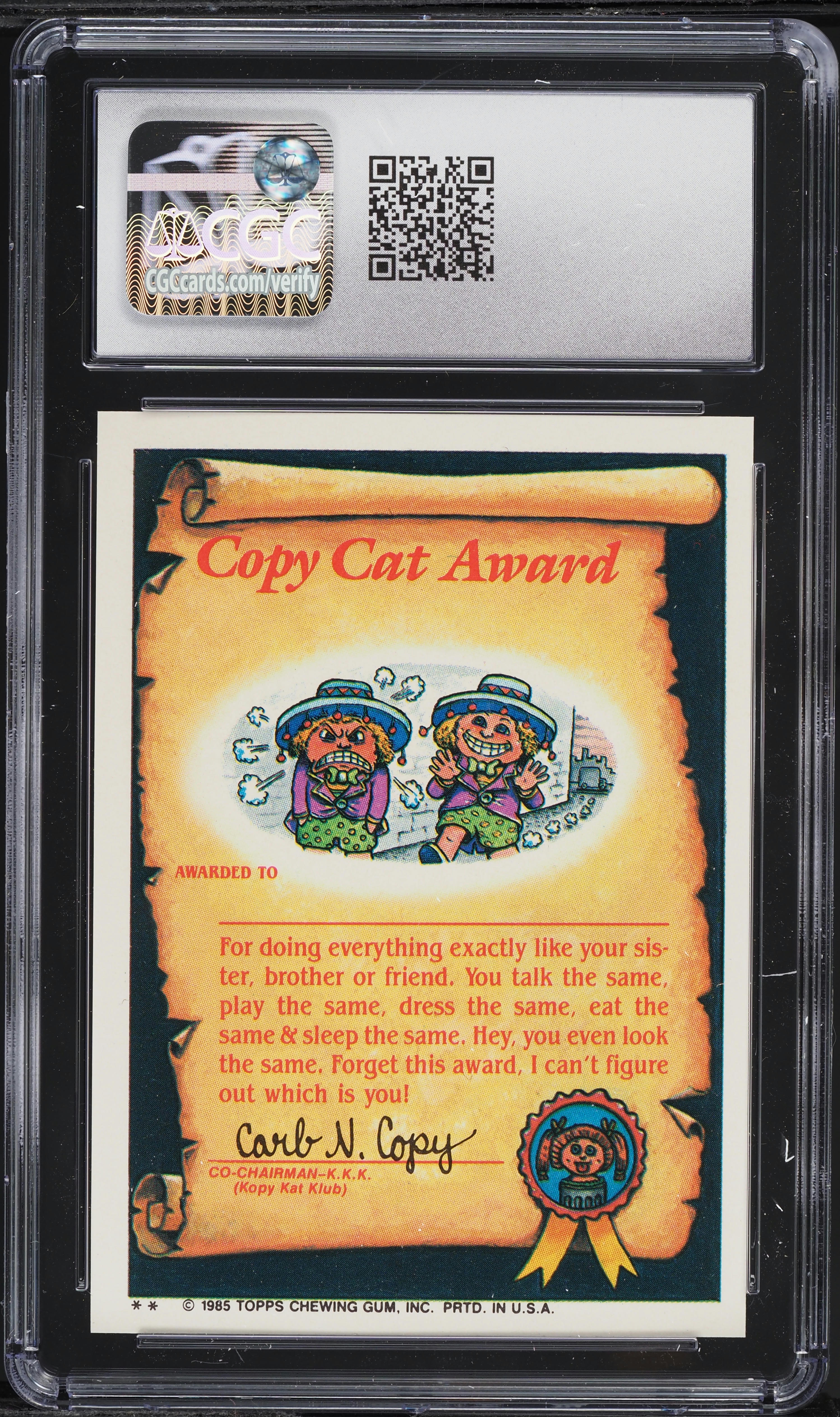 1985 Topps Garbage Pail Kids Series 2 Hot Scott GLOSSY #64a CGC 9