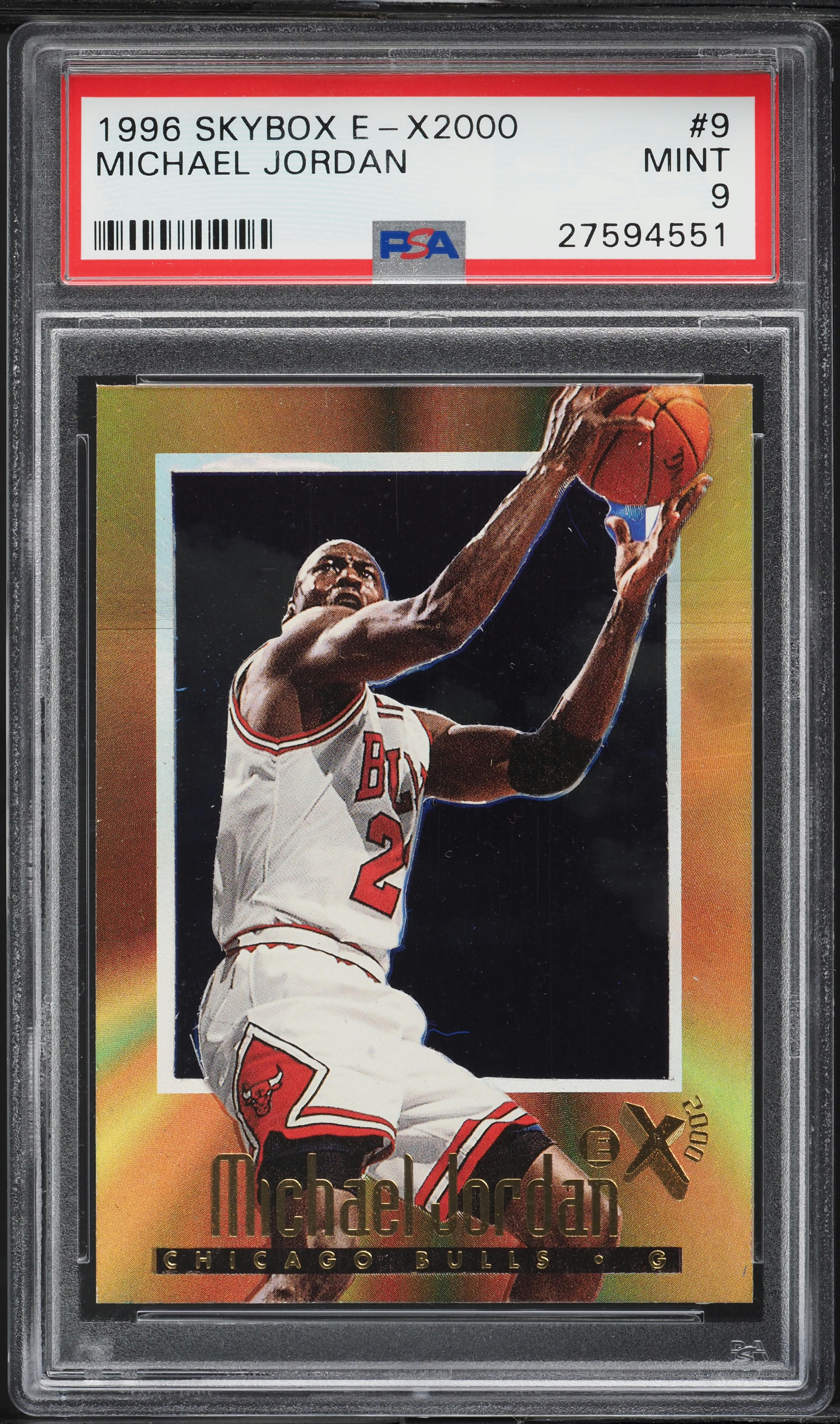 1996 Skybox E-X2000 Michael Jordan #9 PSA 9 MINT on Fanatics Collect