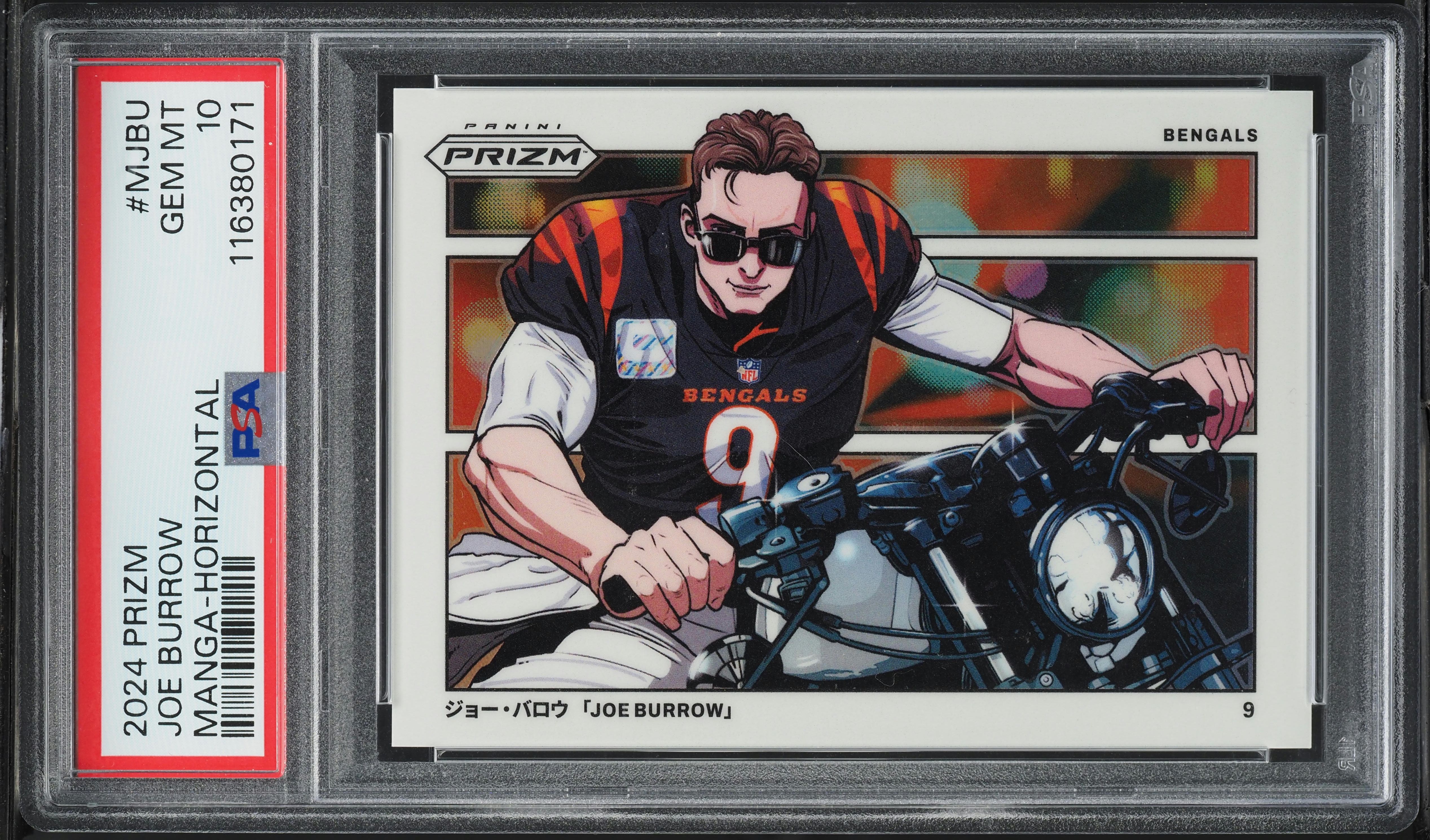 2024 Panini Prizm Manga Horizontal Joe Burrow #M-JBU PSA 10 GEM