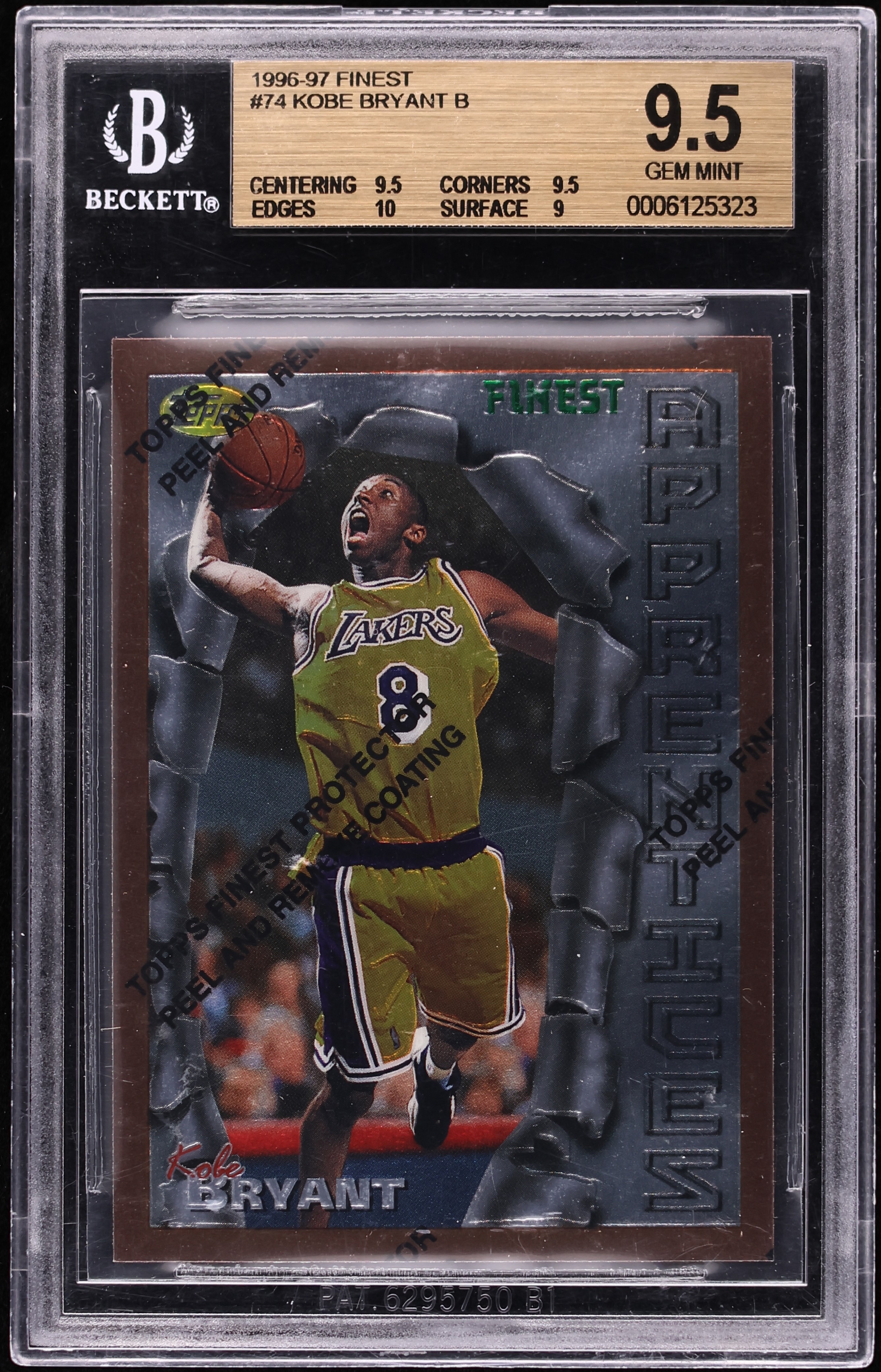 【PSA 9】1996 コービー・ブライアント #74 with coating 1996 Finest Kobe Bryant w/Coating PSA 9 Mint #74 | eBay