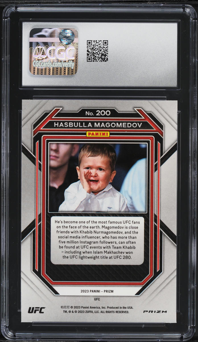 2023 Panini Prizm UFC Silver Hasbulla Magomedov ROOKIE #200 CGC 9 MINT