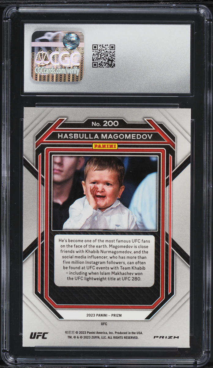 2023 Panini Prizm UFC Silver Hasbulla Magomedov ROOKIE #200 CGC 9 MINT