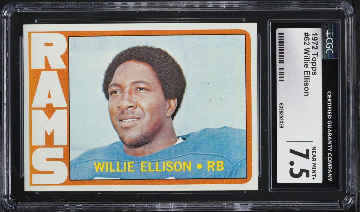 1972 Topps Football Willie Ellison #62 CGC 7.5 NRMT+