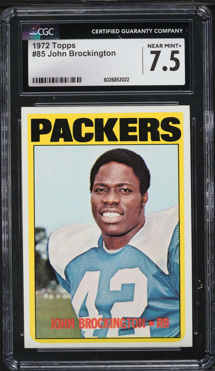 1972 Topps Football John Brockington #85 CGC 7.5 NRMT+
