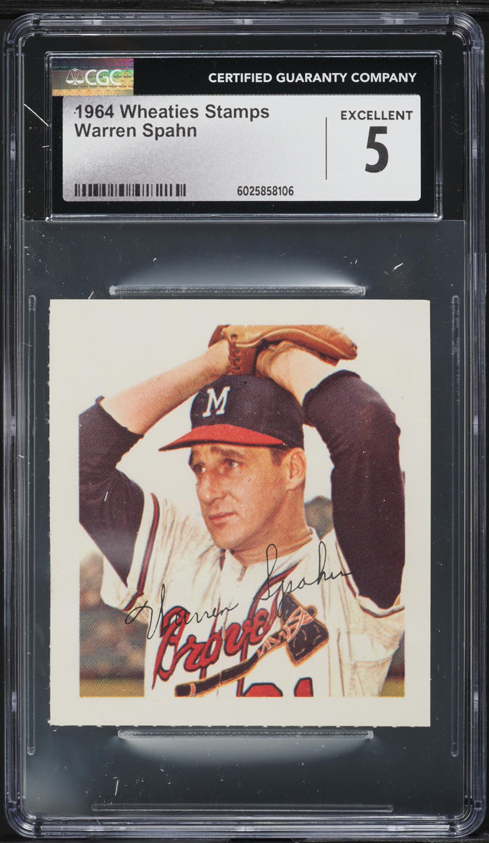 1964 Wheaties Stamps Warren Spahn CGC 5 EX