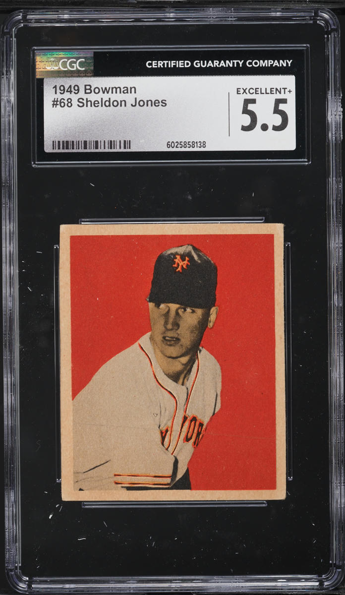 1949 Bowman Sheldon Jones #68 CGC 5.5 EX+