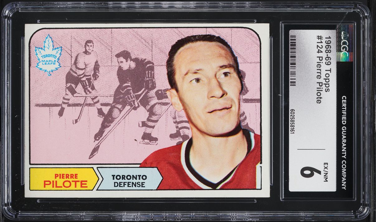 1968 Topps Hockey Pierre Pilote #124 CGC 6 EXMT