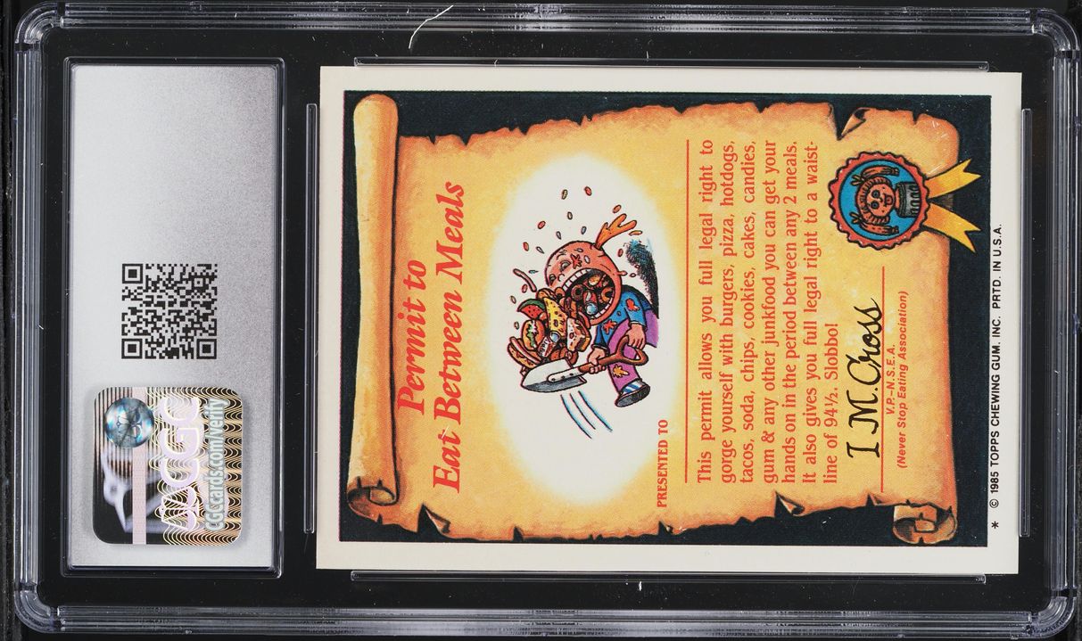 1985 Topps Garbage Pail Kids Series 2 Tongue Tied Tim GLOSSY #48a CGC 8 NM-MT