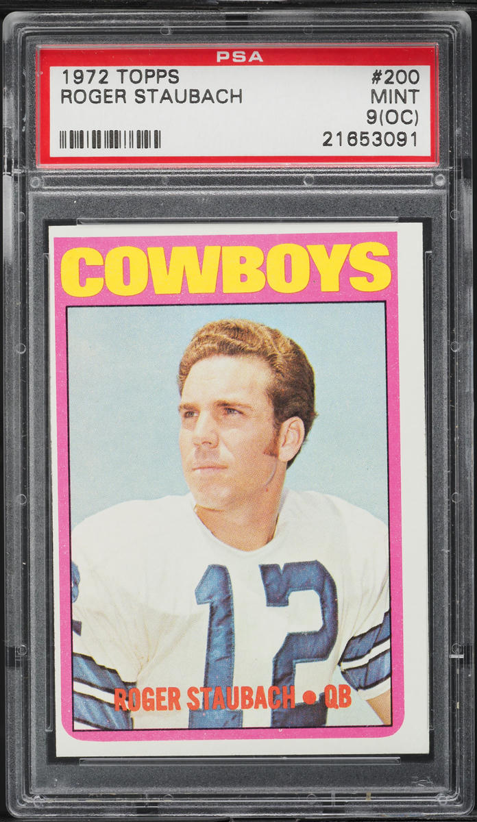 1972 Topps Football Roger Staubach ROOKIE #200 PSA 9(oc) MINT
