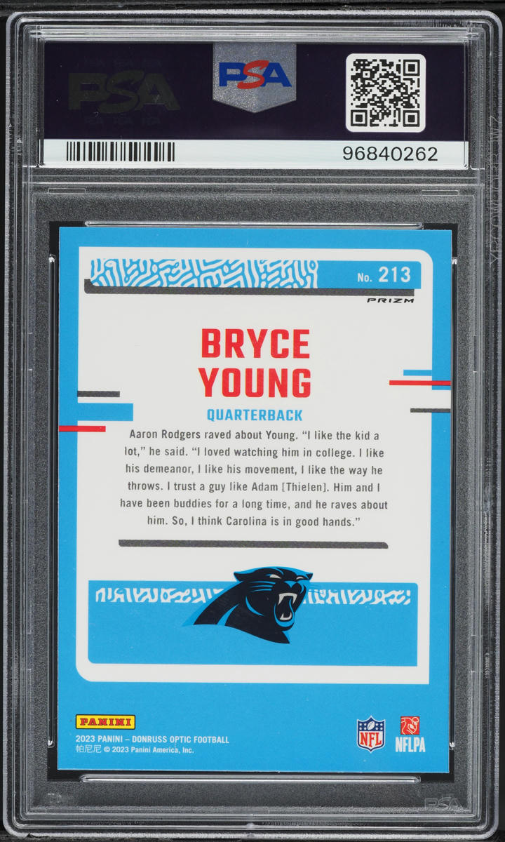 2023 Donruss Optic Stars Bryce Young ROOKIE #213 PSA 10 GEM MINT