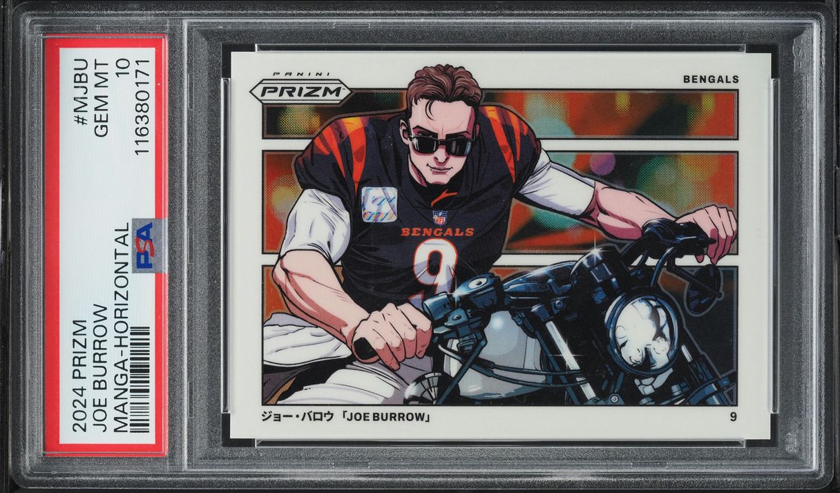 2024 Panini Prizm Manga Horizontal Joe Burrow #M-JBU PSA 10 GEM MINT