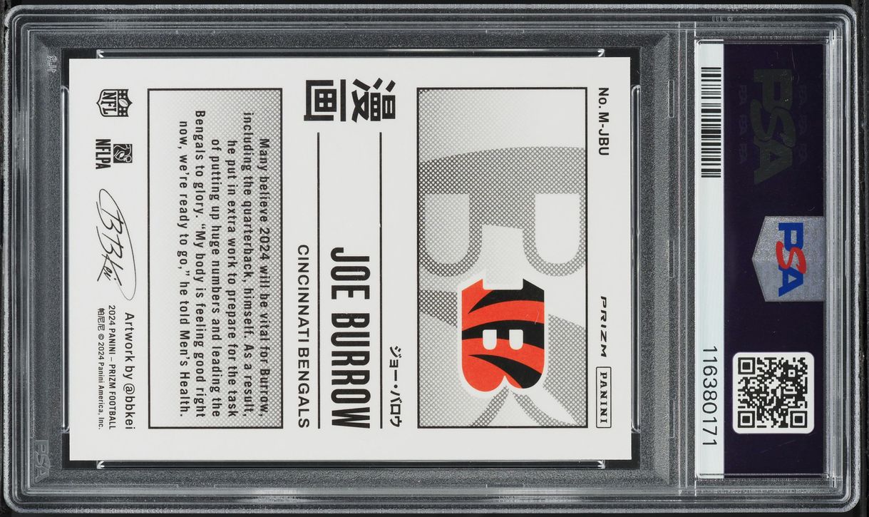 2024 Panini Prizm Manga Horizontal Joe Burrow #M-JBU PSA 10 GEM MINT