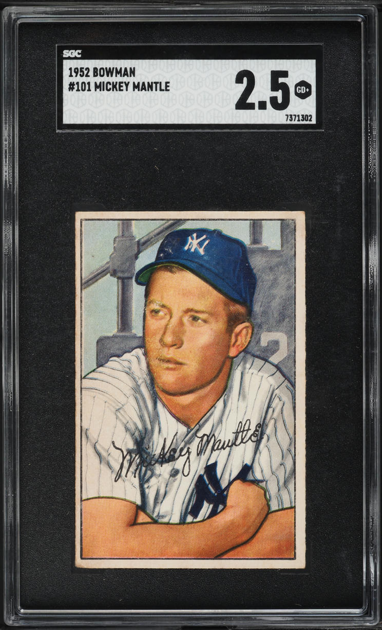1952 Bowman Mickey Mantle #101 SGC 2.5 GD+
