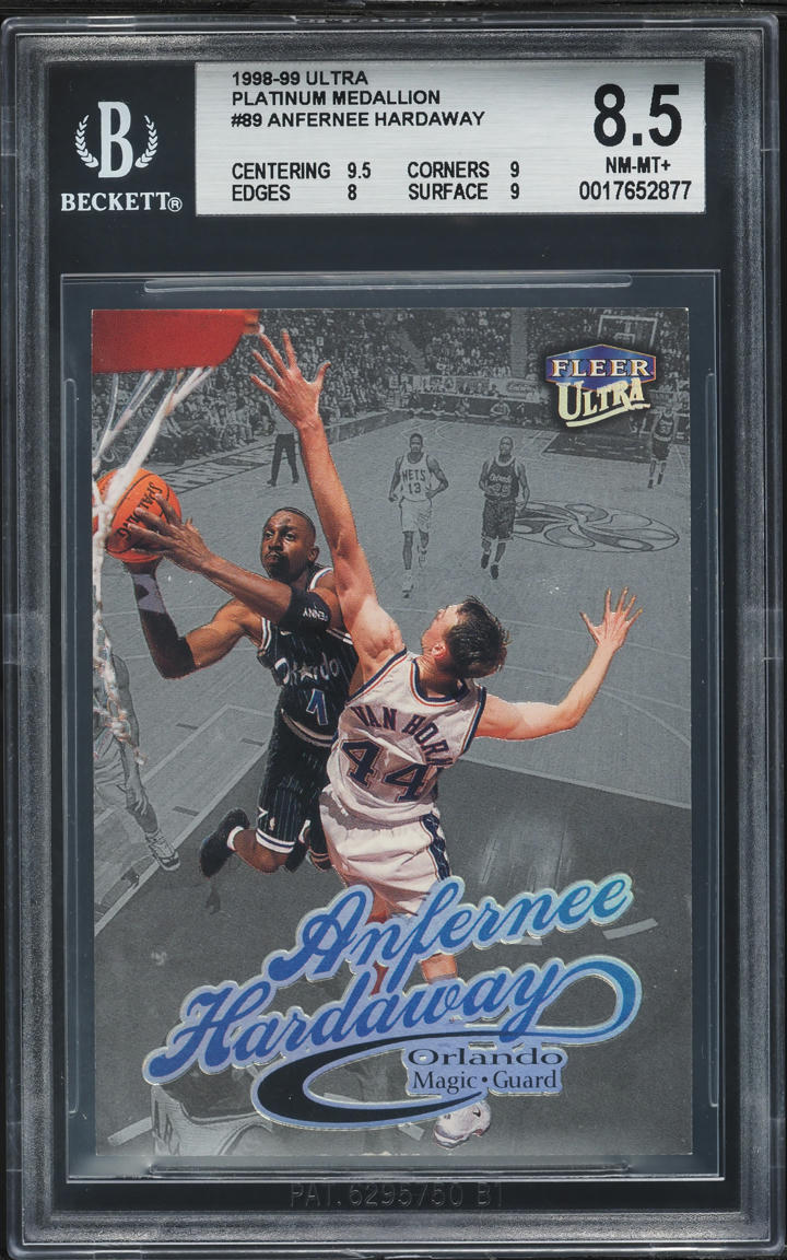 1998 Ultra Platinum Medallion Anfernee Hardaway /99 #89 BGS 8.5 NM-MT+