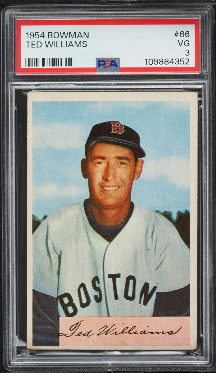1954 Bowman Ted Williams #66 PSA 3 VG
