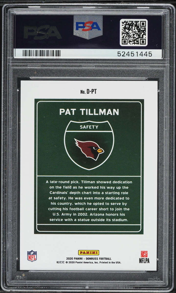 2020 Donruss Downtown Pat Tillman #D-PT PSA 9 MINT