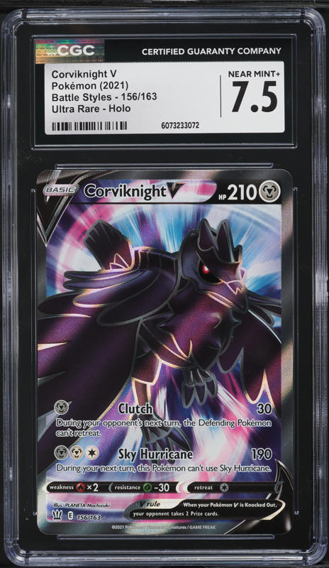 2021 Pokemon Sword & Shield Battle Styles Holo Corviknight V #109 CGC AUTH  on Fanatics Collect