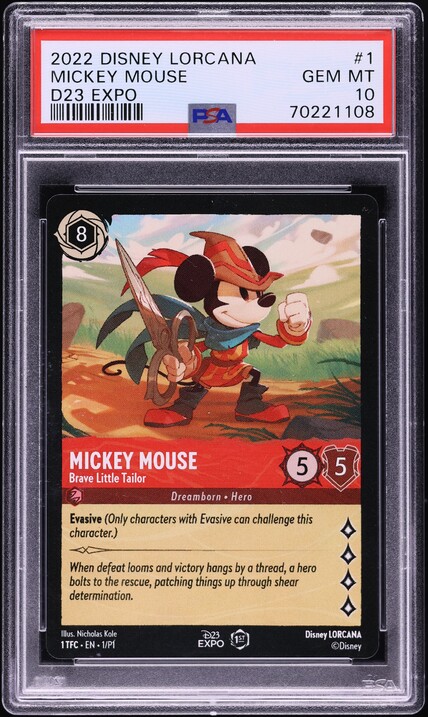 2022 Disney Lorcana Promo D23 Expo Mickey Mouse Brave Little