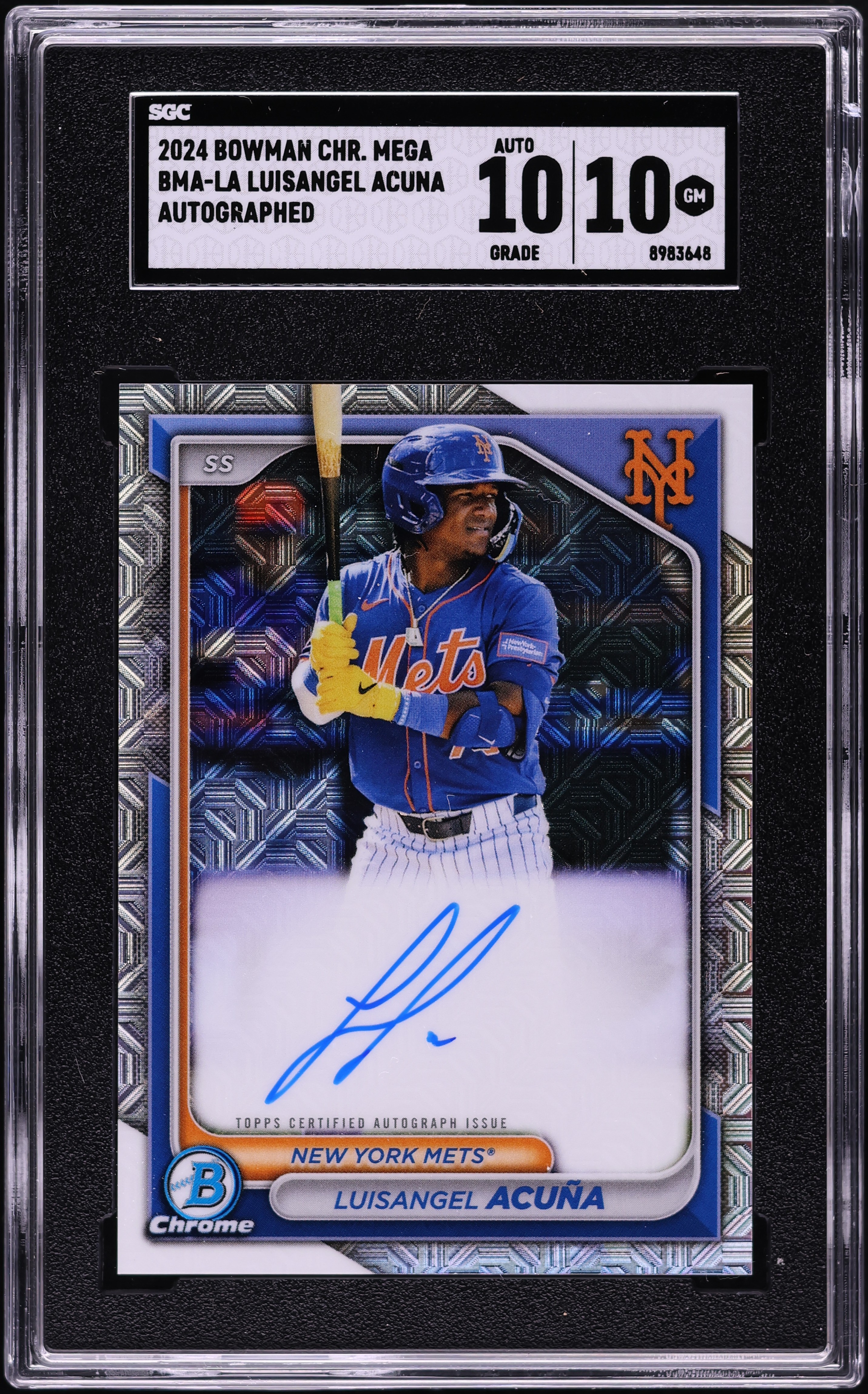 2024 Bowman Chrome Mega Box Luisangel Acuna PROSPECT AUTO #BMA-LA 