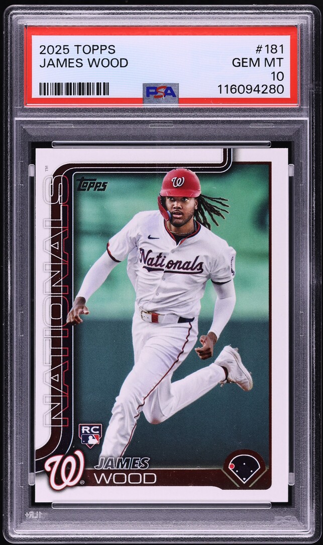 2025 Topps James Wood ROOKIE #181 PSA 10 GEM MINT on Fanatics Collect