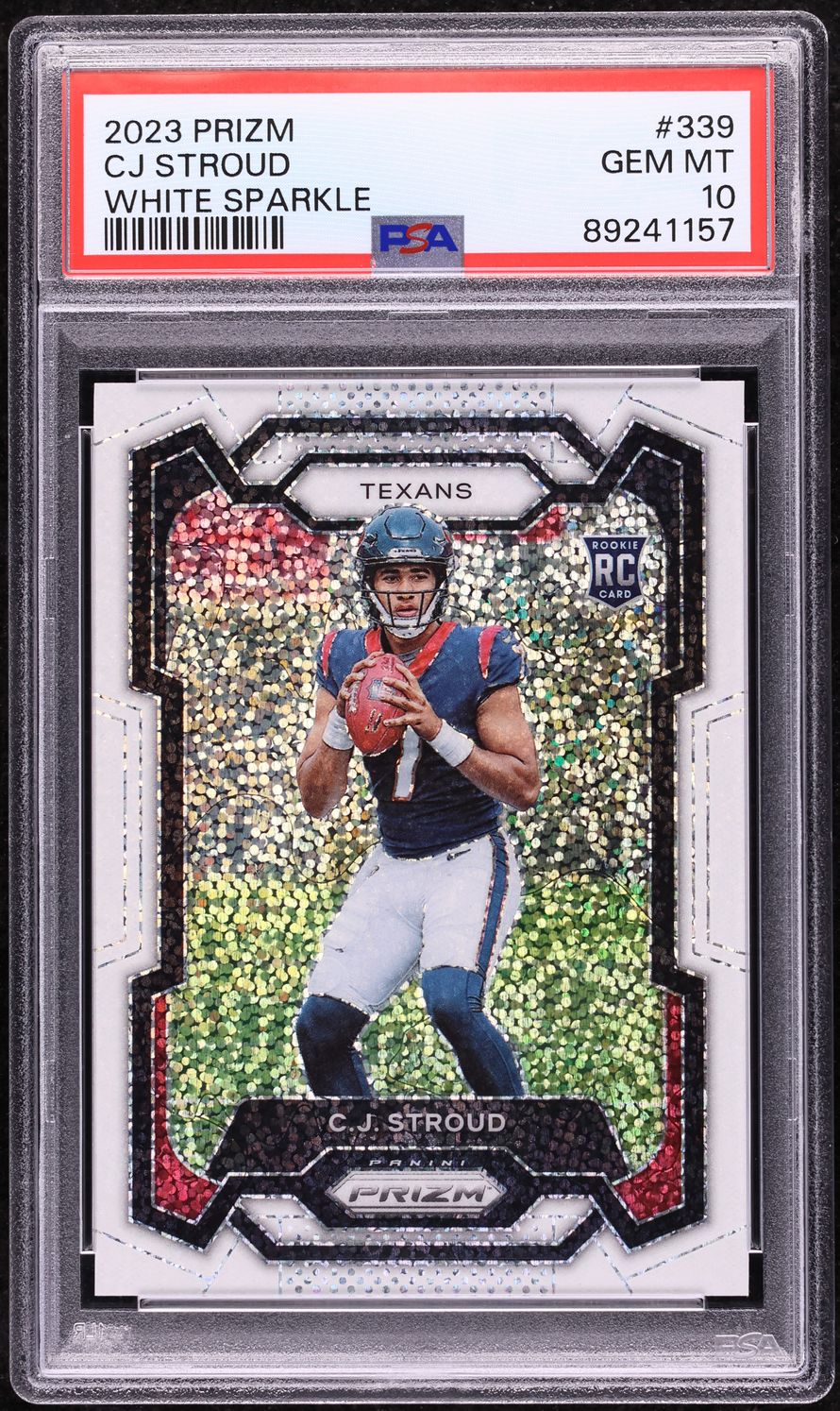 2023 Panini Prizm White Sparkle C.J. Stroud ROOKIE #339 PSA 10 GEM MINT